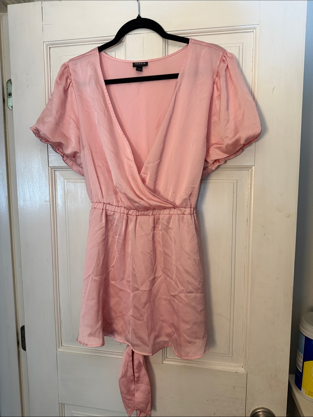 Light Pink Wrap-Front top